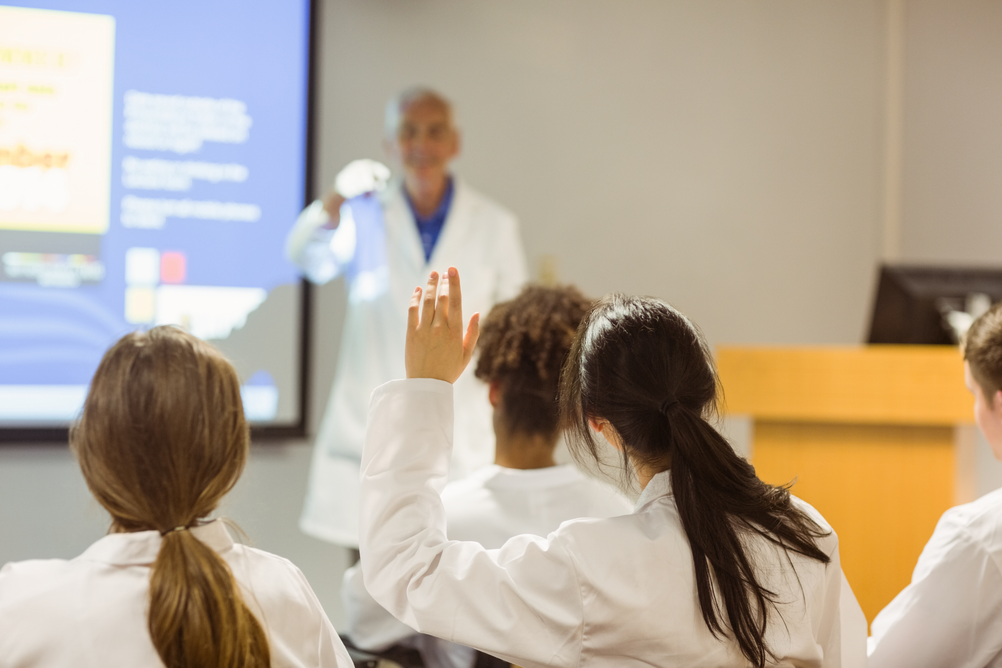 Doctor and students